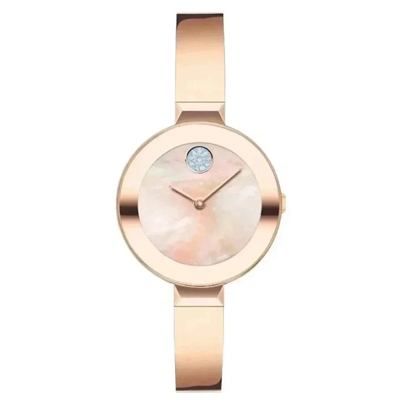 MOVADO BOLD Women's Stainless Steel Mother of Pearl watch. Hour Sale!!! - Picture 2 of 6